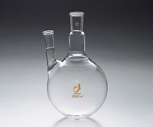 TS二ツ口フラスコ 200mL　中管TS29/42　側管TS19/38　<透明摺合>　CL0078-04-31