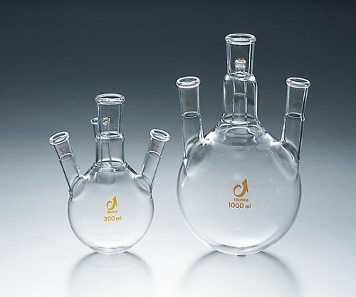 TS四ツ口フラスコ 500mL　中管TS29/42　側管TS24/40　<透明摺合>