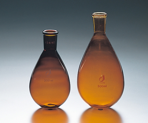 TS茄子型フラスコ・茶 200mL・24/40　CL0092-03-40