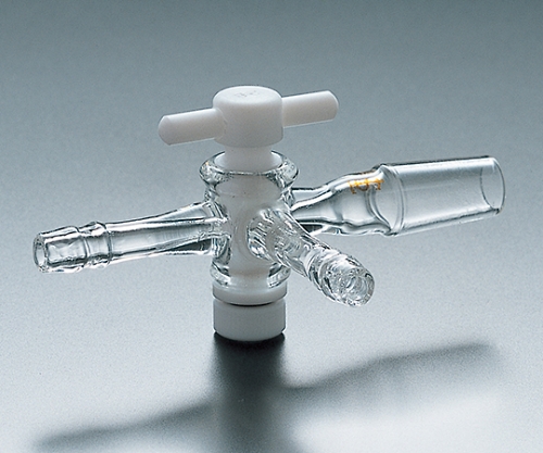 TS三方コック　テフロンコック付　Ⅱ型（左枝）　15/35<透摺合>