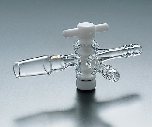 TS三方コック　テフロンコック付　Ⅰ型（右枝）　24/40<透摺合>