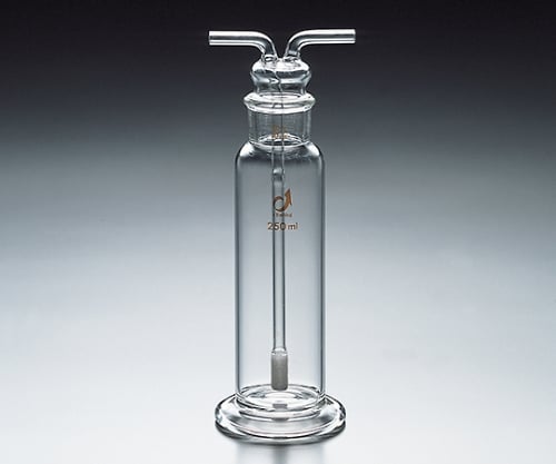 ガス洗浄瓶(棒フィルター付) 125ml・34/28<透>