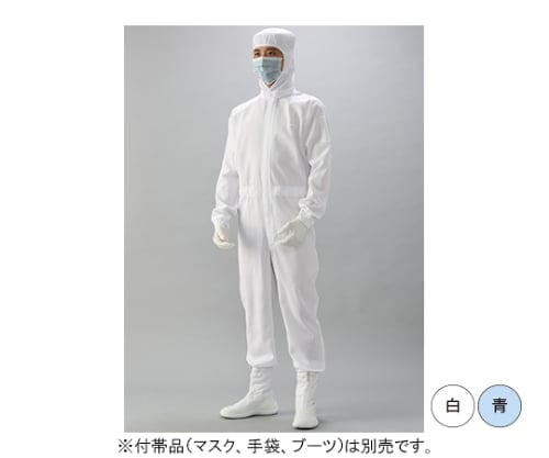 フード一体続き服（白）　LLサイズ