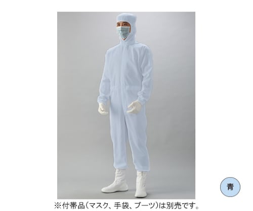 フード一体続き服（青）　Mサイズ