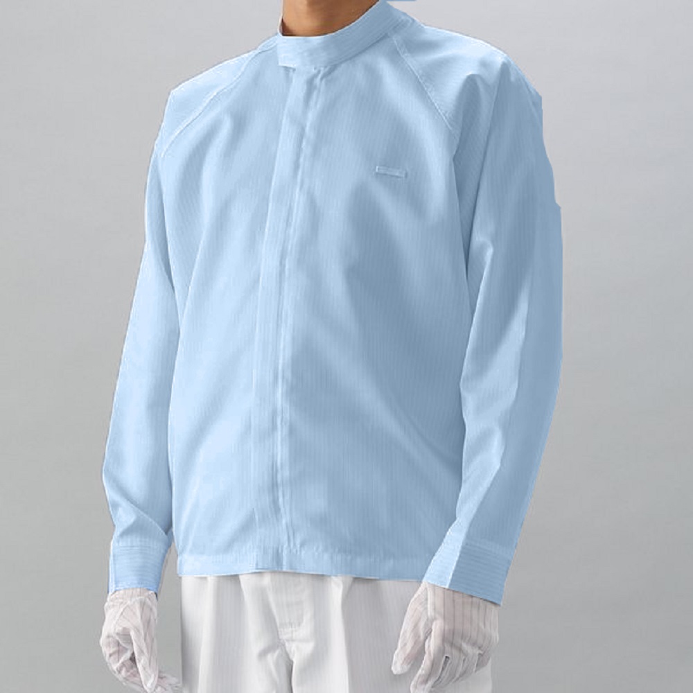 スタンダード　クリーン上着（青）　袖口カフス　Mサイズ