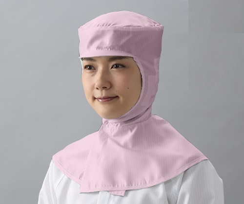 スタンダードツバ付きクリーンフード（ピンク）　Lサイズ