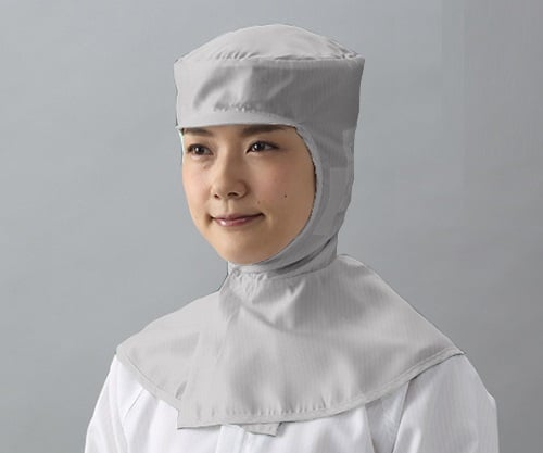 スタンダードツバ付きクリーンフード（グレー）　Lサイズ