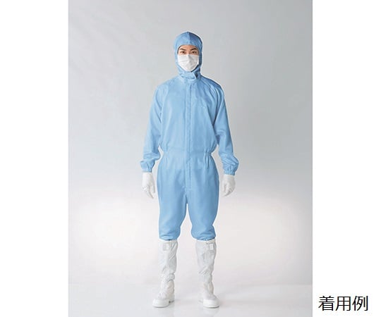 クリーンルーム用ツナギ服 青 L