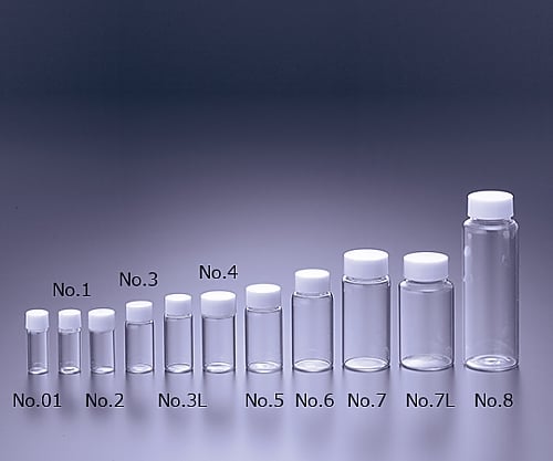 61-0143-47 FCスクリュー管瓶 透明 100入 4.0ml No.1