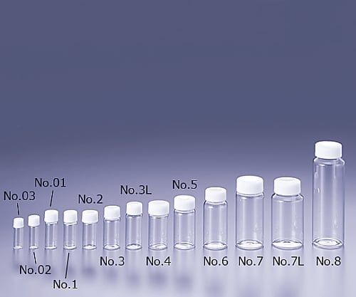 61-0144-04 FSスクリュー管瓶 透明 50.0ml No.7