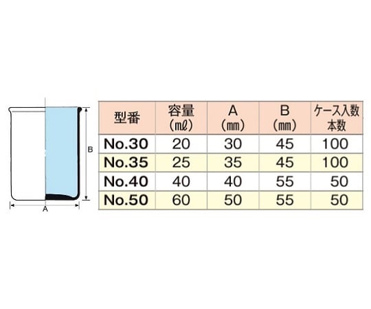 61-0146-84 スナップカップ No.40 本体のみ 50本 40mL