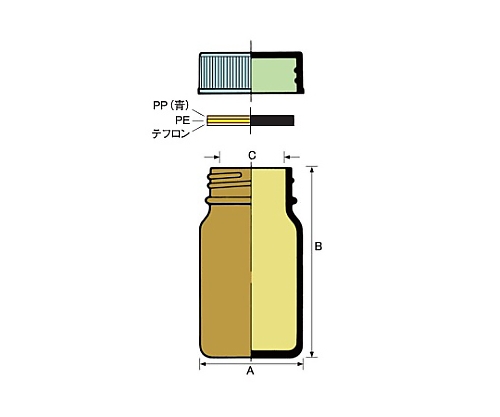 61-0149-95 軽量規格瓶（褐色） No.2 100本入 0612-72