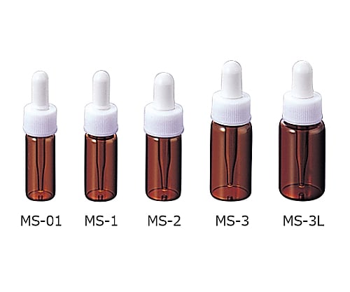 61-0153-33 ミニスポイド瓶 ＭＳ－０１ 褐色 ５０本