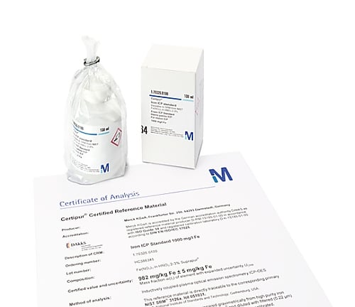 ハフニウム ICP標準溶液 NISTのSRMにトレーサブル, (HfOCl2 in HCl 7%), 1000mg/L Hf Certipur(R) 170322 100ML