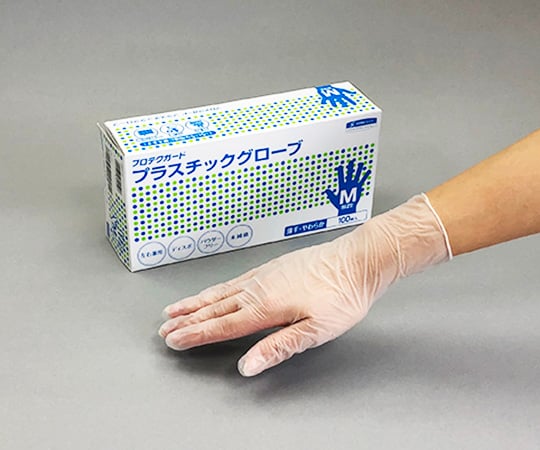 日本製紙クレシア プロテクガード プラスチックグローブ M 白 1000枚