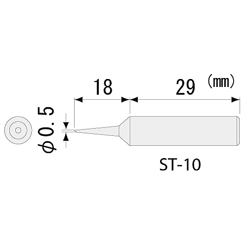 61-0413-36 セラミック半田コテ SK-30シリーズ用 半田コテチップ ST-10