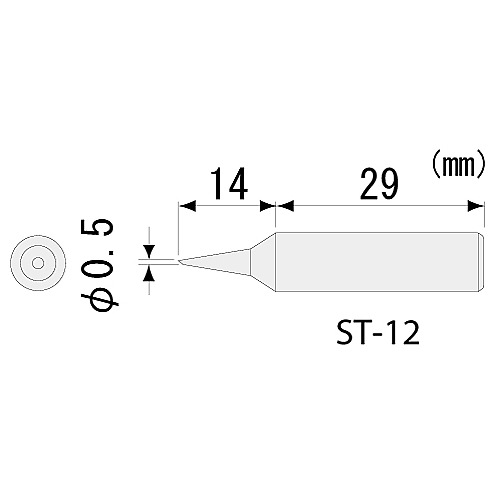 61-0413-36 セラミック半田コテ SK-30シリーズ用 半田コテチップ ST-10