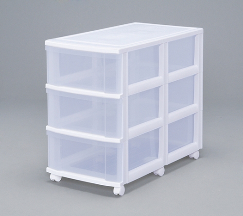 61 0421 96 押入れチェスト キャスター付 Ao 723 ホワイト クリア Ao 723 Axel アズワン