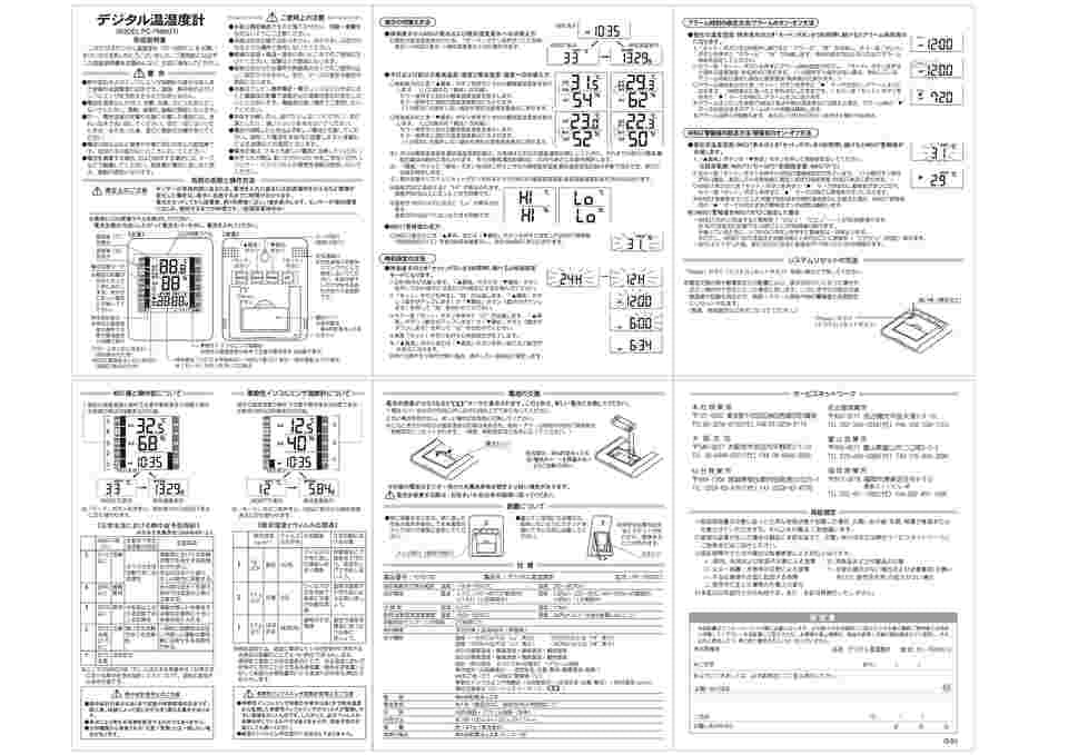 61-0477-95 デジタル温湿度計 PC-7980GTI 【AXEL】 アズワン