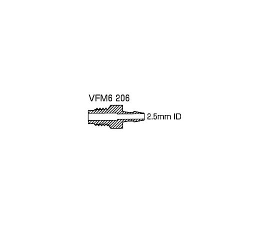 61-0479-48 アダプターフィッティング M6-2.5mm VFM6206