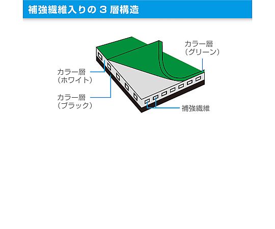 61-0482-45 導電性カラーマット（グリーン） PVC F-729 【AXEL】 アズワン