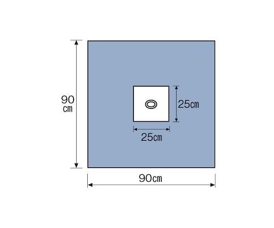 61-0499-96 ステリ・ドレープ(TM) 眼科用ドレープ 不織布製穴あき 1062PT-26