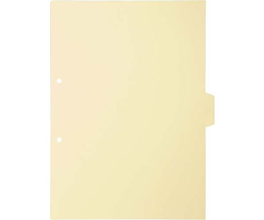 カラー仕切カード　ファイル用・５山見出し　Ａ４－Ｓ　２穴　第３山・黄　２０枚　シキ-60-3