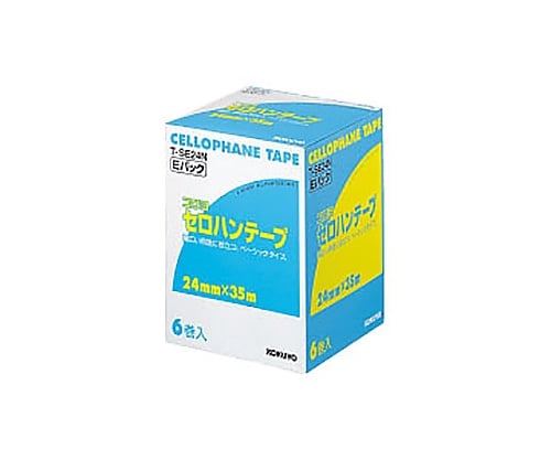 61-0612-32 セロハンテープ（お徳用Ｅパック） ２４ｍｍ×３５ｍ ６巻入り T-SE24N