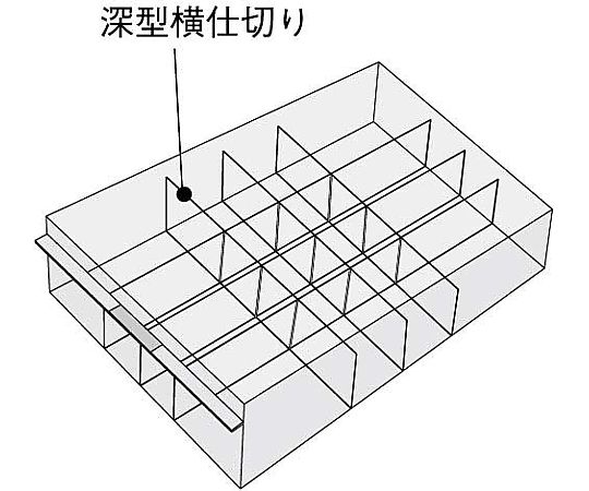 61-0622-10 レターケース<UNIFEEL>仕切板 浅型横仕切り LCD-UNAW1