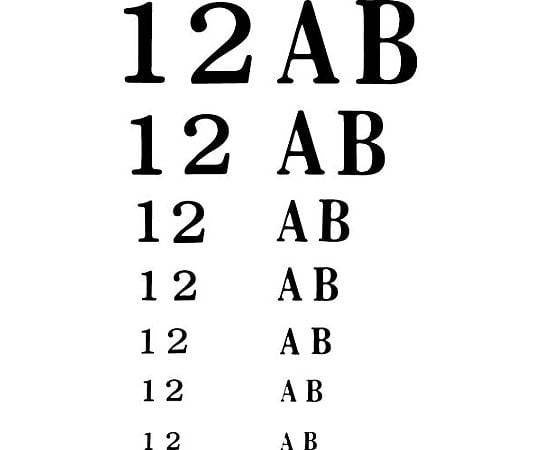 エンドレススタンプ英字5号明朝体　IS-205｜アズキッチン【アズワン】