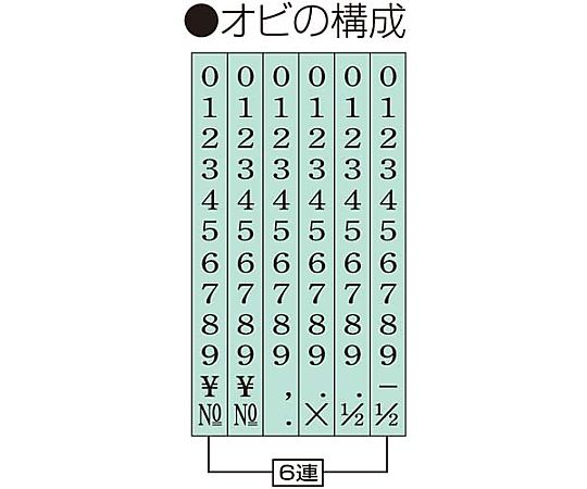 コクヨ 回転印 欧文数字 5号6連明朝体 IS-5-6 1セット（12個） | www ...