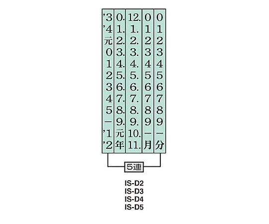 回転印 欧文日付4号明朝体　IS-D4｜アズキッチン【アズワン】