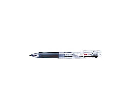 61-0679-84 2色ボールペン クリップオンG 2C 0.7mm 透明(インク色：黒・赤) B2A3-C
