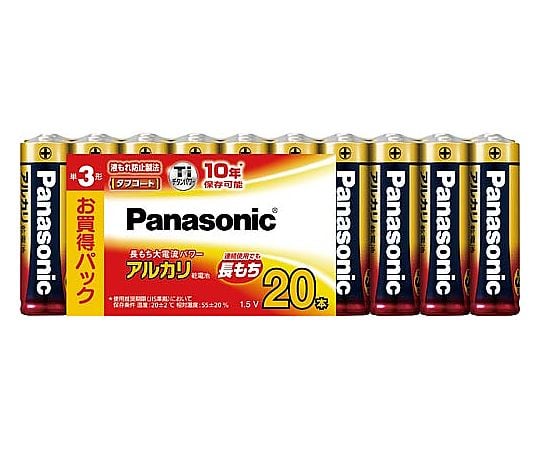 61-0737-61 アルカリ乾電池 単3 20本入 LR6XJ/20SW 【AXEL】 アズワン