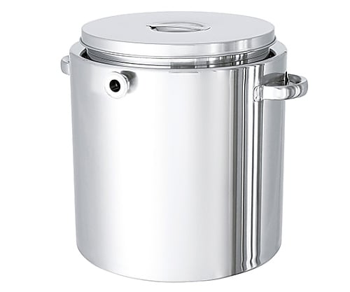 平底型ステンレスジャケット容器 ストック蓋付 10L　ST-J-24