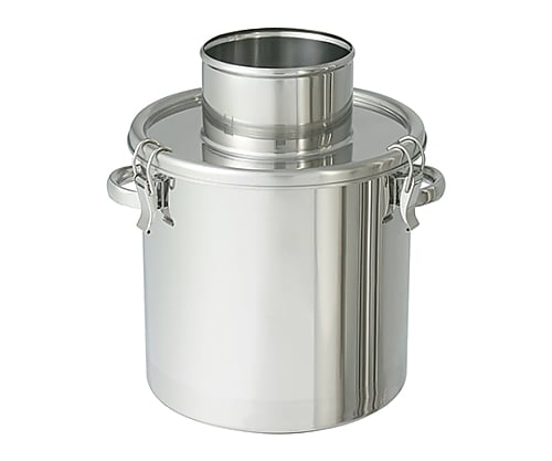粉体回収ステンレス容器 （リブ付パイプ形状） 10L FK-CTH-24-RP-150A