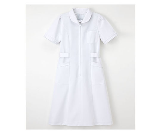 61-0791-97 看護衣半袖 ホワイト EL MI4637 【AXEL】 アズワン