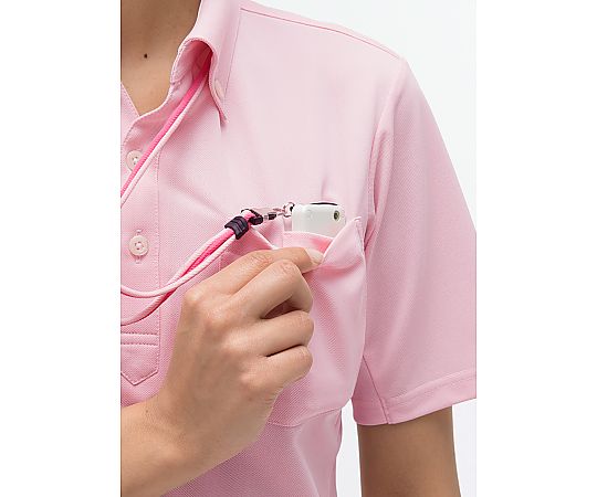 61-0799-27 ニットシャツ レッド L RK5282 【AXEL】 アズワン