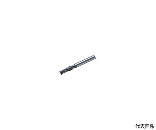 2枚刃エムスター汎用 超硬スクエアエンドミルセミロング刃長（J）0.9mm