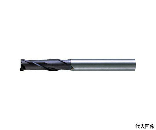 2枚刃エムスター汎用 超硬スクエアエンドミルセミロング刃長（J）8mm
