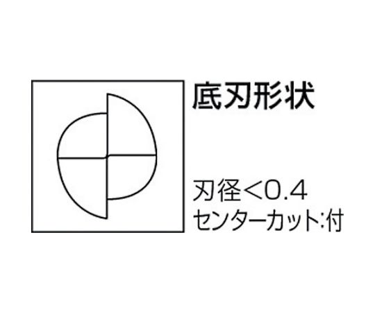 2枚刃エムスター 超硬ロングネックスクエアエンドミル0.2mm　MS2XLD0020N010