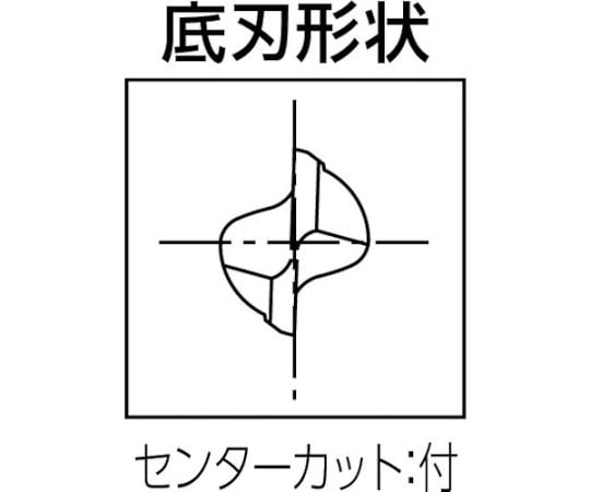 61-1261-04 超硬スクエアエンドミル FXコート2刃ロング 刃径16mm