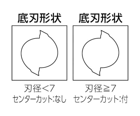 61-1263-01 超硬スクエアエンドミル 2枚刃ソリッドエンドミル ピンカド