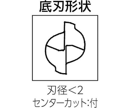 エンドミル ハイスエンドミル アルミ用 ショート 2枚刃 モノタロウ スクエア