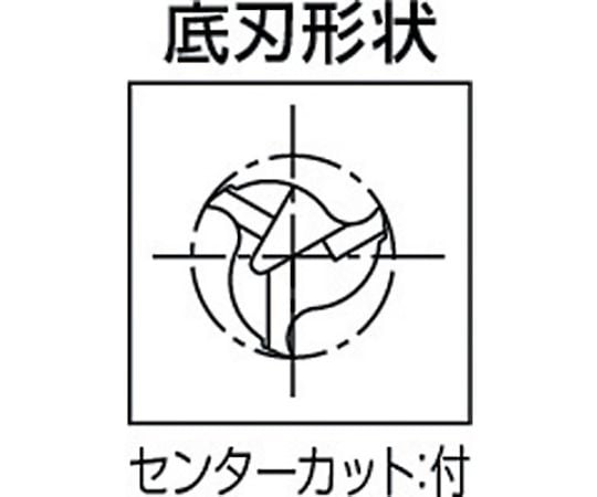 アルミ加工用ソリッドスクエアエンドミル（3枚刃・レギュラー刃長） 8.0mm　AL-SEES3080