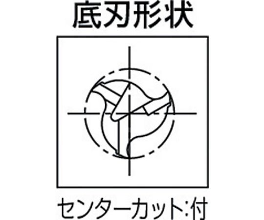 61-1269-19 アルミ加工用ソリッドスクエアエンドミル（3枚刃