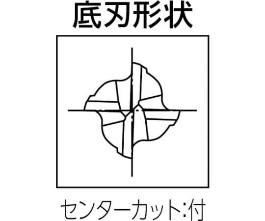 61-1271-82 超硬スクエアエンドミル WXコート4刃ショート 刃径4mm 刃長