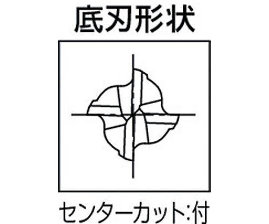 超硬スクエアエンドミル 4刃ショート 刃径8mm 刃長19mm 84416　MG-EMS-8