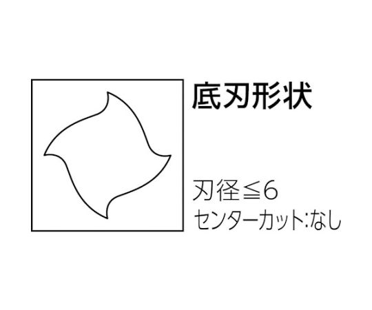 61-1272-78 4枚刃ソリッドエンドミル ピンカド 4FESM 4FESM020-060-04