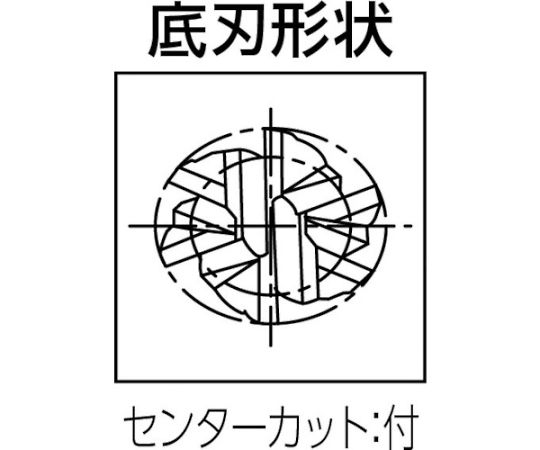 61-1277-47 超硬スクエアエンドミル マルチリードRF100SF 高能率仕上げ